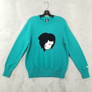 Apari Sweater Women Large Anime Artwear 100% Cotton Long Sleeve Crew Neck